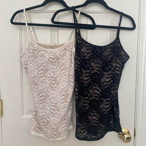 Two brand new never worn EXPRESS bra cami’s! So pretty with the lace .